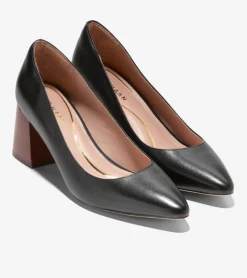 Cole Haan Dress Shoes|Heels & Pumps*Women's Cassandra Block Heel Pumps Black-Brown