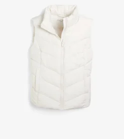Cole Haan Vests|Outerwear*Women's Chevron Quilted Vest Ivory
