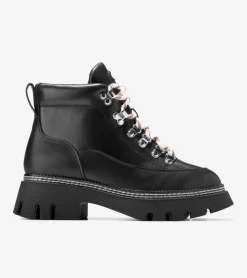 Cole Haan Boots*Women's Delilah Waterproof Lace-Up Boots Black