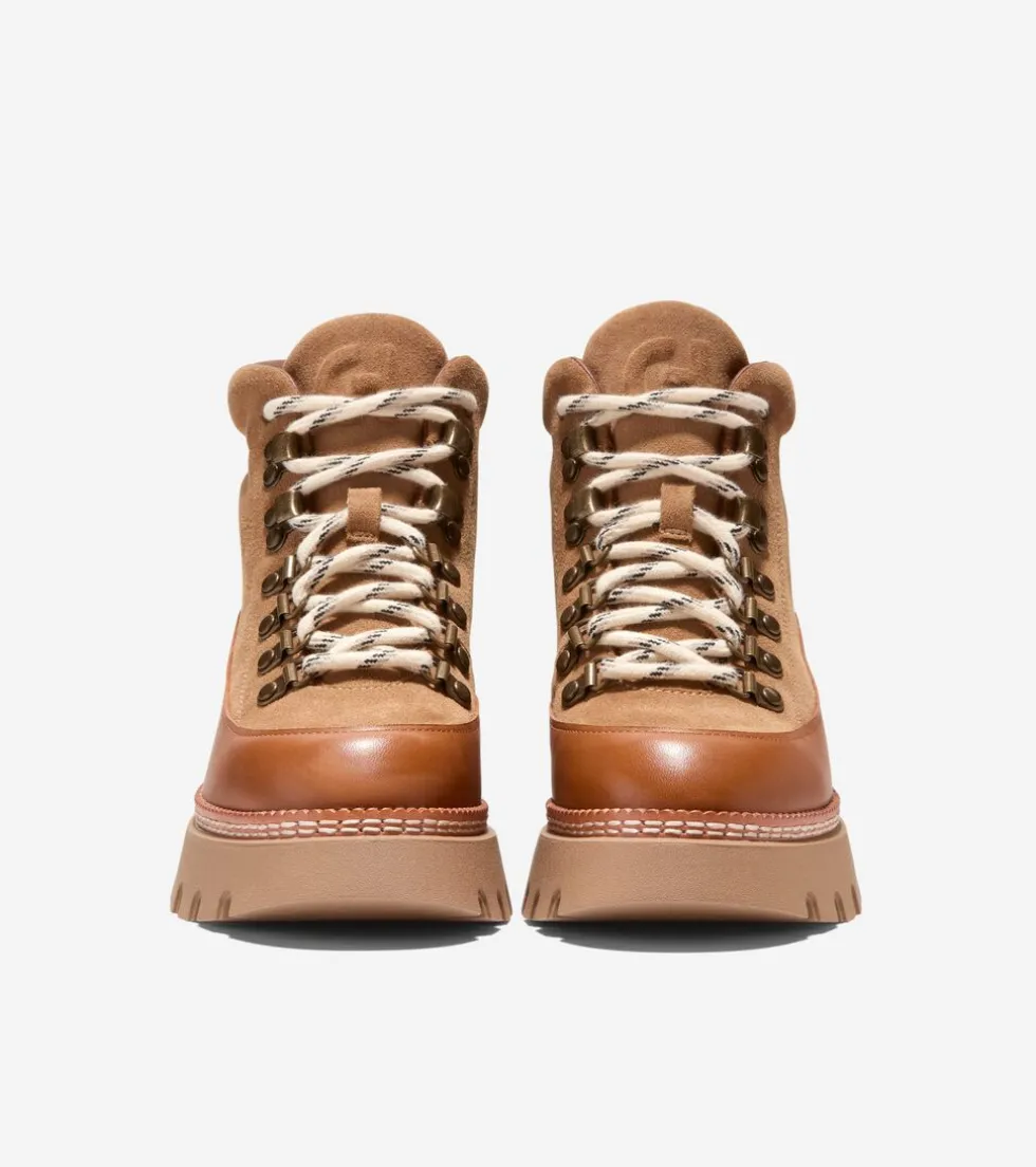 Cole Haan Boots*Women's Delilah Waterproof Lace-Up Boots GoldenHoney