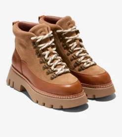 Cole Haan Boots*Women's Delilah Waterproof Lace-Up Boots GoldenHoney