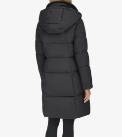 Cole Haan Puffer Jackets|Outerwear*Women's Faux-Fur Collar Puffer Coat Black