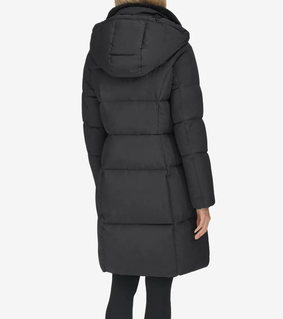 Cole Haan Puffer Jackets|Outerwear*Women's Faux-Fur Collar Puffer Coat Black