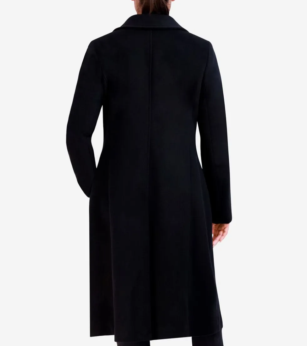 Cole Haan Wool Coats|Trench Coats*Women's Flared Dress Coat Black