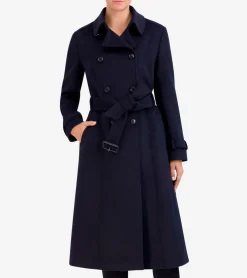 Cole Haan Wool Coats|Trench Coats*Women's Flared Trench Coat Midnight