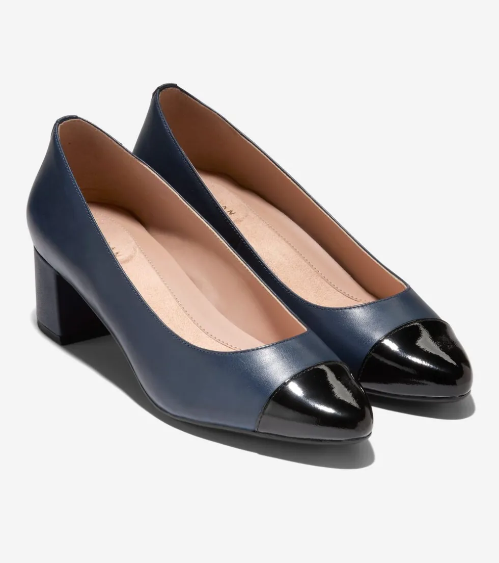 Cole Haan Dress Shoes|Heels & Pumps*Women's Go-To Block Heel Pumps 45MM NavyBlazer-BlackPatent