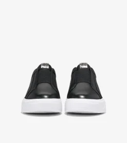 Cole Haan Sneakers*Women's GrandPr&oslash; Demi Slip-On Sneakers Black-DarkSilver-OpticWhite