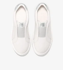 Cole Haan Sneakers*Women's GrandPrø Demi Slip-On Sneakers NimbusCloud-Silver-OpticWhite