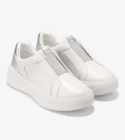 Cole Haan Sneakers*Women's GrandPrø Demi Slip-On Sneakers NimbusCloud-Silver-OpticWhite