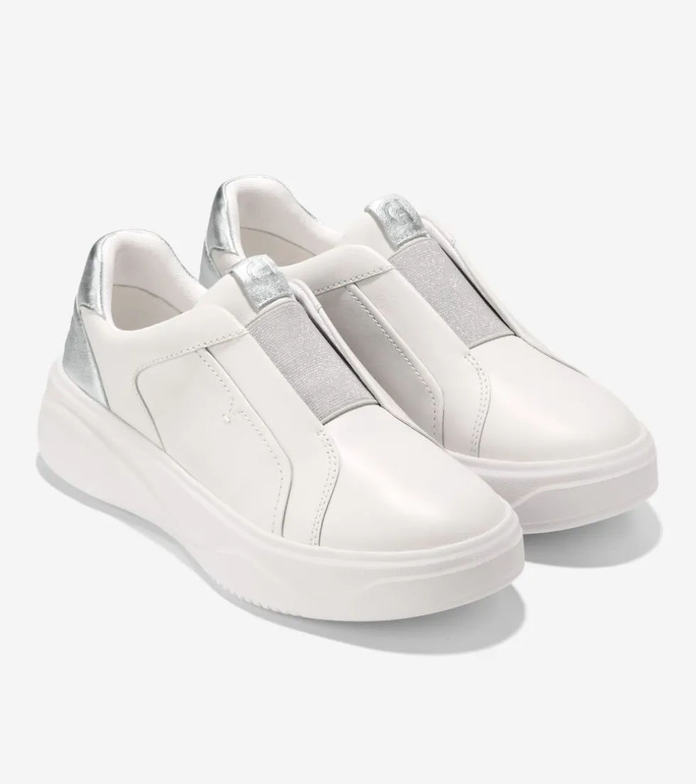 Cole Haan Sneakers*Women's GrandPrø Demi Slip-On Sneakers NimbusCloud-Silver-OpticWhite