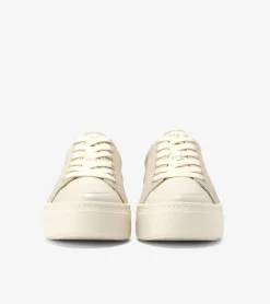 Cole Haan Sneakers*Women's GrandPr&oslash; Max Platform Sneakers Ivory-Oat-PineCrocPrint