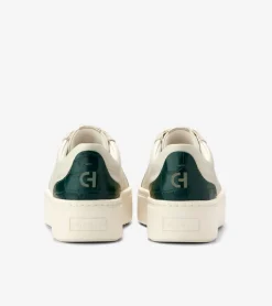 Cole Haan Sneakers*Women's GrandPrø Max Platform Sneakers Ivory-Oat-PineCrocPrint