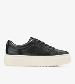 Cole Haan Sneakers*Women's GrandPr&oslash; Max Platform Sneakers Black-Ivory