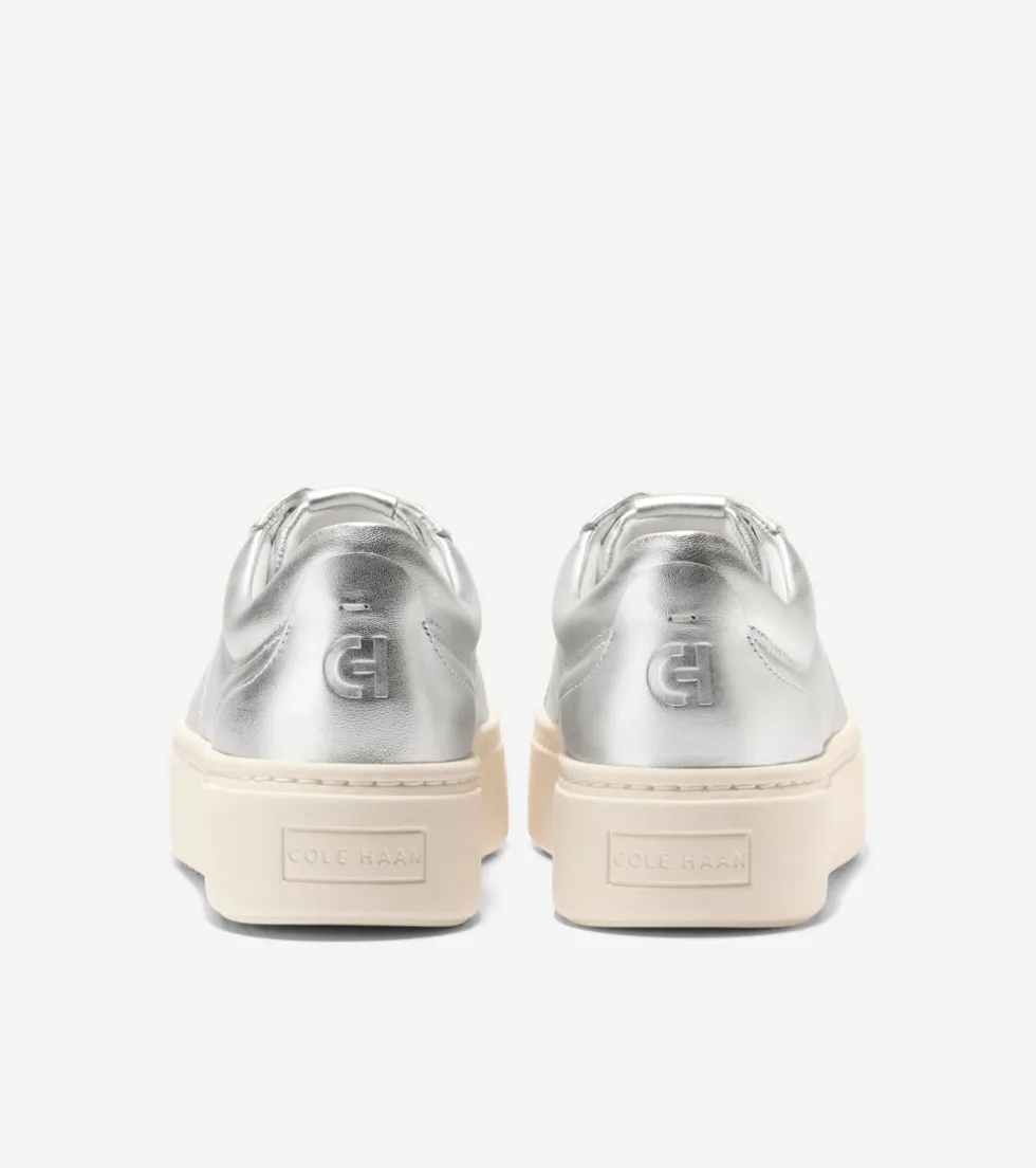 Cole Haan Sneakers*Women's GrandPrø Max Platform Sneakers SilverMetallic-Ivory