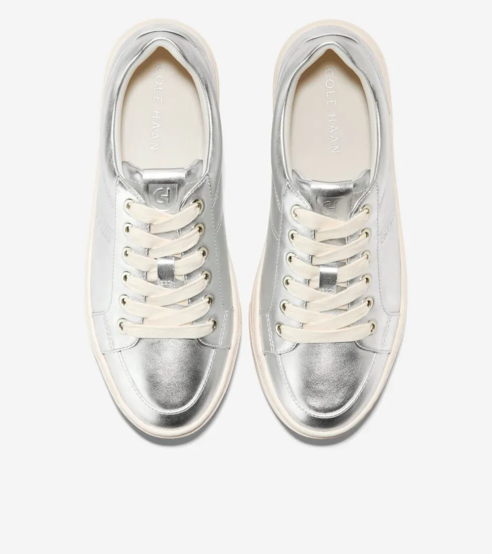 Cole Haan Sneakers*Women's GrandPrø Max Platform Sneakers SilverMetallic-Ivory