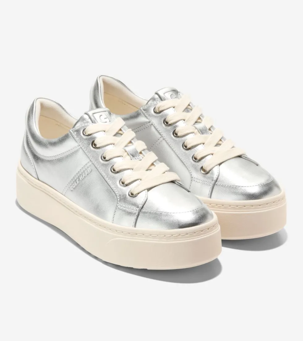 Cole Haan Sneakers*Women's GrandPrø Max Platform Sneakers SilverMetallic-Ivory