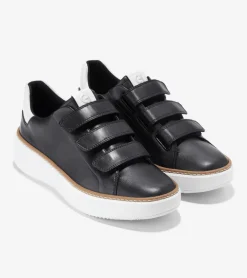 Cole Haan Sneakers*Women's GrandPrø Topspin Triple Strap Sneakers Black-OpticWhiteCroc