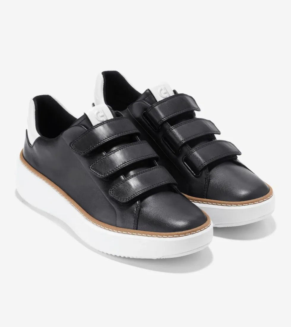 Cole Haan Sneakers*Women's GrandPrø Topspin Triple Strap Sneakers Black-OpticWhiteCroc