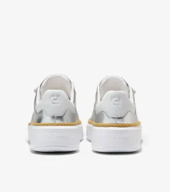Cole Haan Sneakers*Women's GrandPr&oslash; Topspin Triple Strap Sneakers Silver-OpticWhite