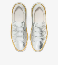 Cole Haan Sneakers*Women's GrandPr&oslash; Topspin Triple Strap Sneakers Silver-OpticWhite