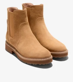 Cole Haan Boots*Women's Greenwich Waterproof Chelsea Boots GoldenToffee