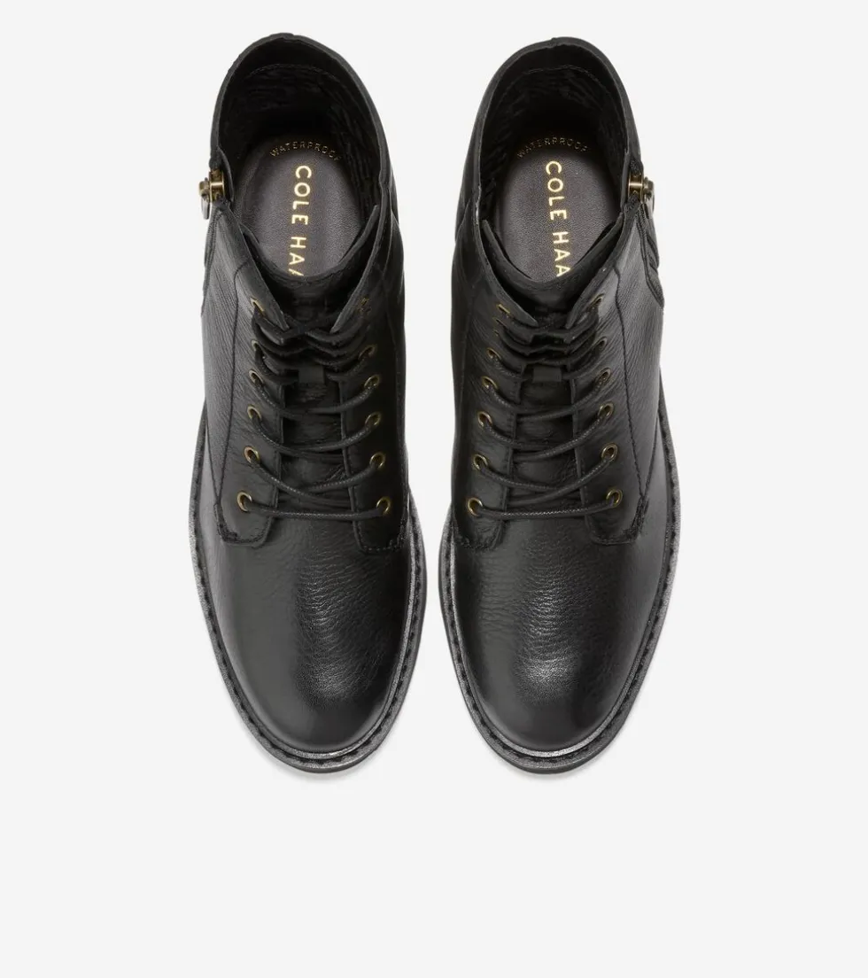 Cole Haan Boots*Women's Greenwich Waterproof Lace-Up Boots Black