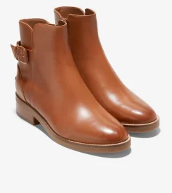 Cole Haan Boots*Women's Hampshire Buckle Ankle Boots BritishTan