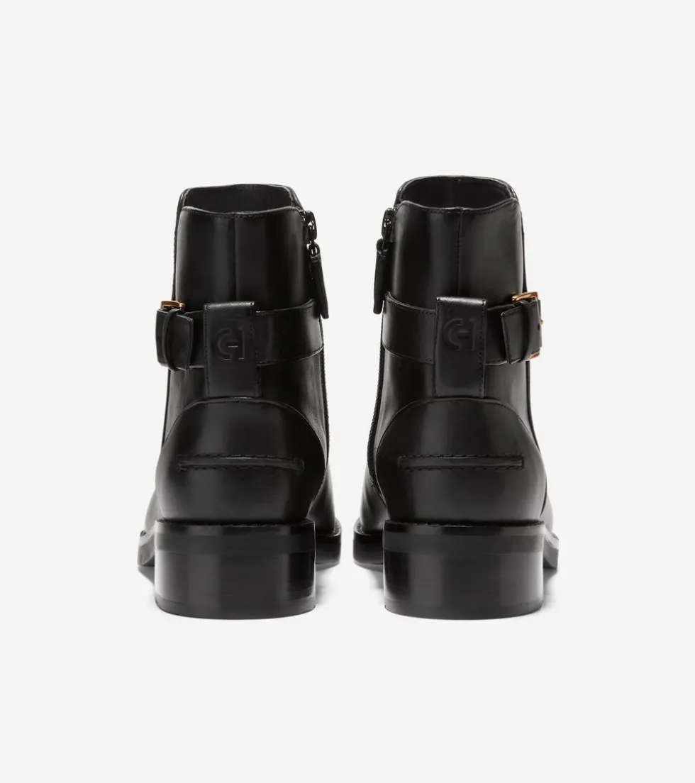 Cole Haan Boots*Women's Hampshire Buckle Ankle Boots Black