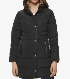 Cole Haan Puffer Jackets|Quilted Jackets*Women's Hidden-Hood Puffer Coat Black