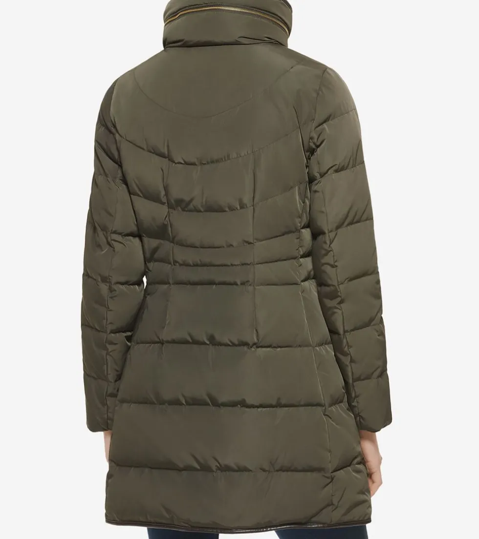 Cole Haan Puffer Jackets|Quilted Jackets*Women's Hidden-Hood Puffer Coat Forest