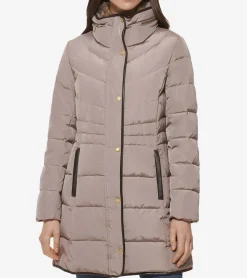 Cole Haan Puffer Jackets|Quilted Jackets*Women's Hidden-Hood Puffer Coat Cashew