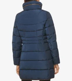 Cole Haan Puffer Jackets|Quilted Jackets*Women's Hidden-Hood Puffer Coat Navy