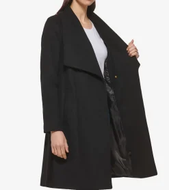 Cole Haan Trench Coats|Outerwear*Women's Long Wool Wrap Coat Black