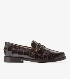 Cole Haan Dress Shoes|Loafers & Drivers*Women's Lux Pinch Penny Loafers ChocolateCrocPrint