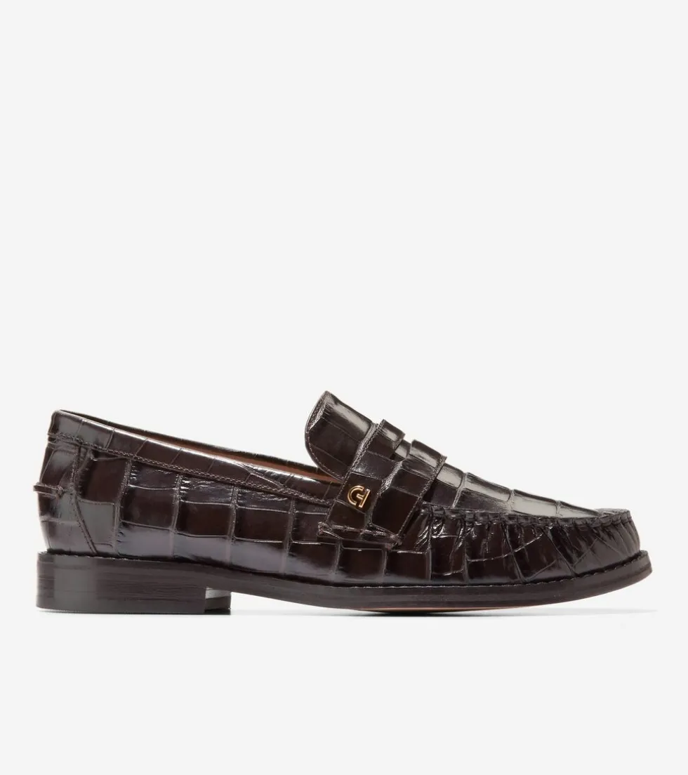 Cole Haan Dress Shoes|Loafers & Drivers*Women's Lux Pinch Penny Loafers ChocolateCrocPrint