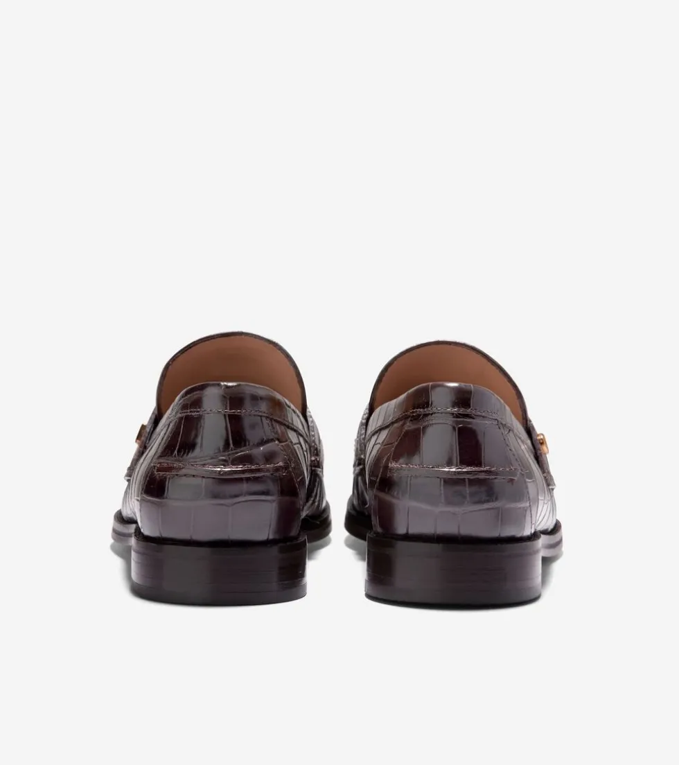 Cole Haan Dress Shoes|Loafers & Drivers*Women's Lux Pinch Penny Loafers ChocolateCrocPrint
