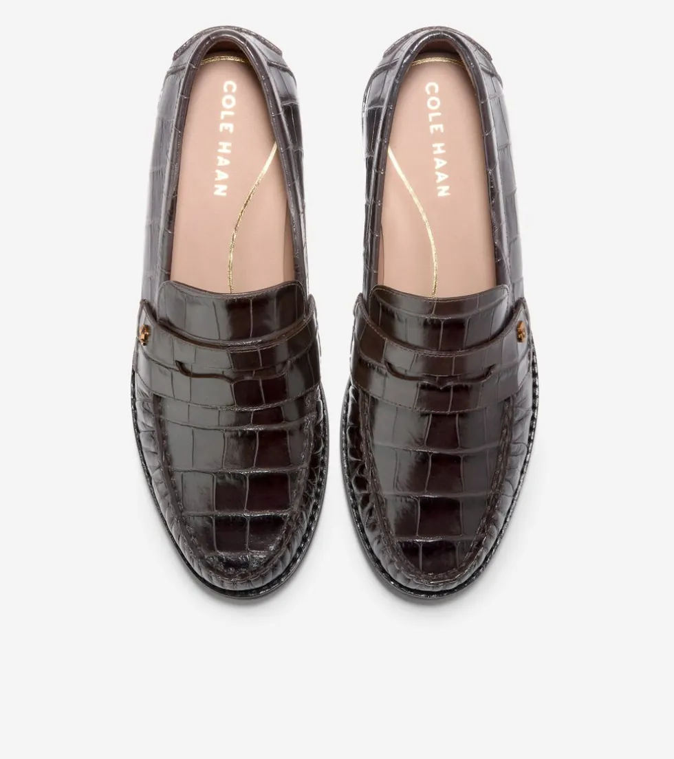 Cole Haan Dress Shoes|Loafers & Drivers*Women's Lux Pinch Penny Loafers ChocolateCrocPrint