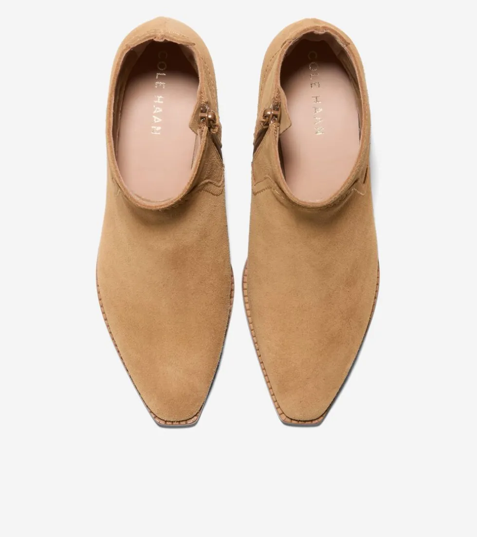 Cole Haan Boots*Women's Naia Western Ankle Boots GoldenToffee