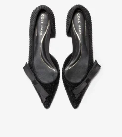 Cole Haan Dress Shoes|Flats & Ballets*Women's Noella Bow Skimmer Flats BlackCrystal