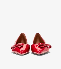 Cole Haan Dress Shoes|Flats & Ballets*Women's Noella Bow Skimmer Flats RioRedPatent
