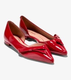 Cole Haan Dress Shoes|Flats & Ballets*Women's Noella Bow Skimmer Flats RioRedPatent