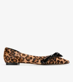 Cole Haan Dress Shoes|Flats & Ballets*Women's Noella Bow Skimmer Flats LeopardPrint