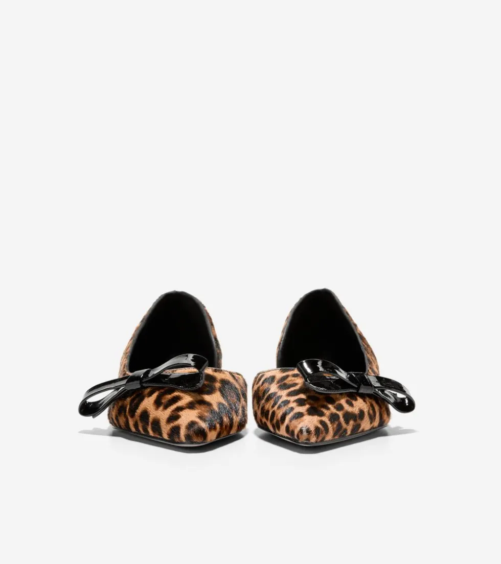 Cole Haan Dress Shoes|Flats & Ballets*Women's Noella Bow Skimmer Flats LeopardPrint
