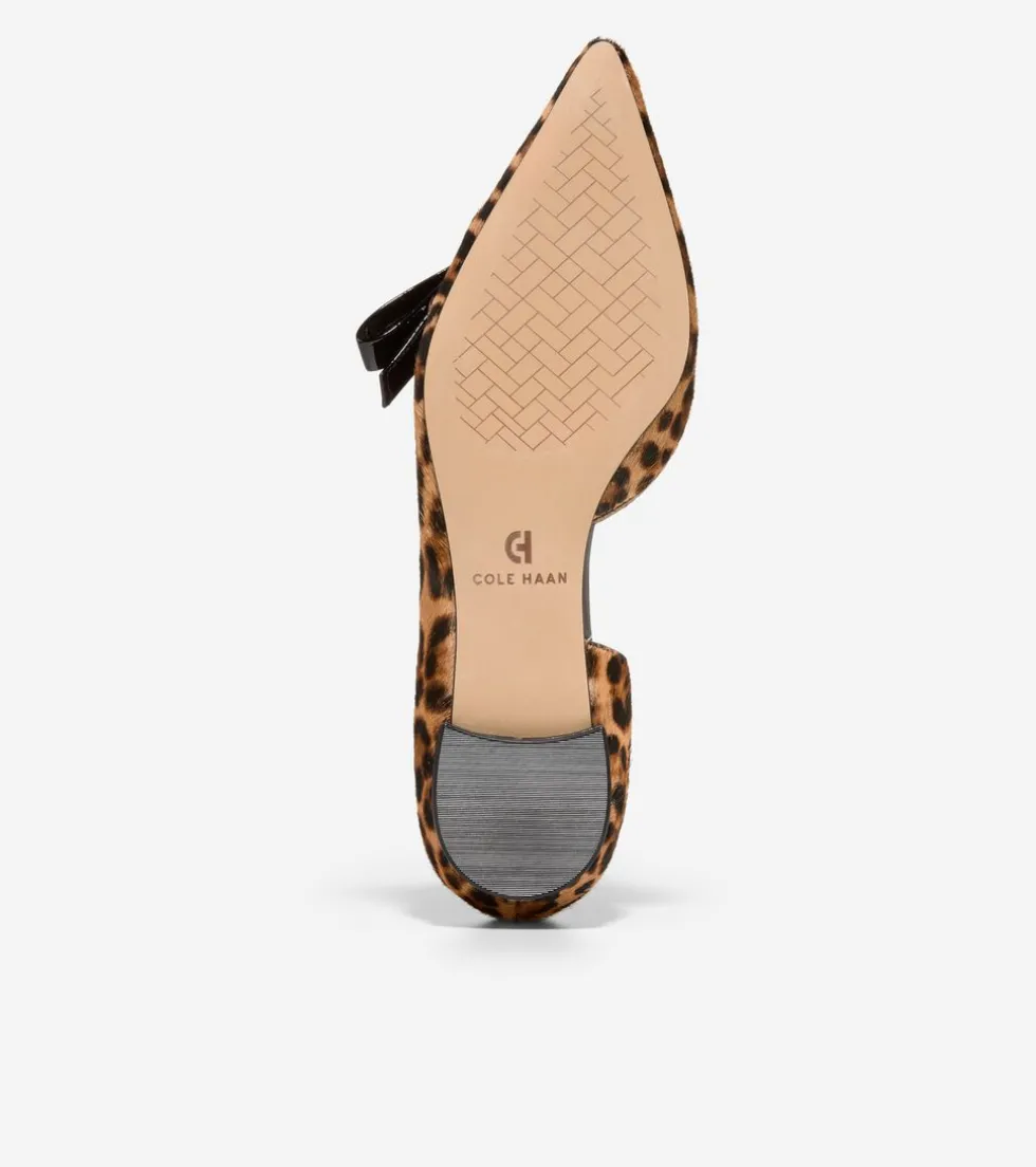 Cole Haan Dress Shoes|Flats & Ballets*Women's Noella Bow Skimmer Flats LeopardPrint