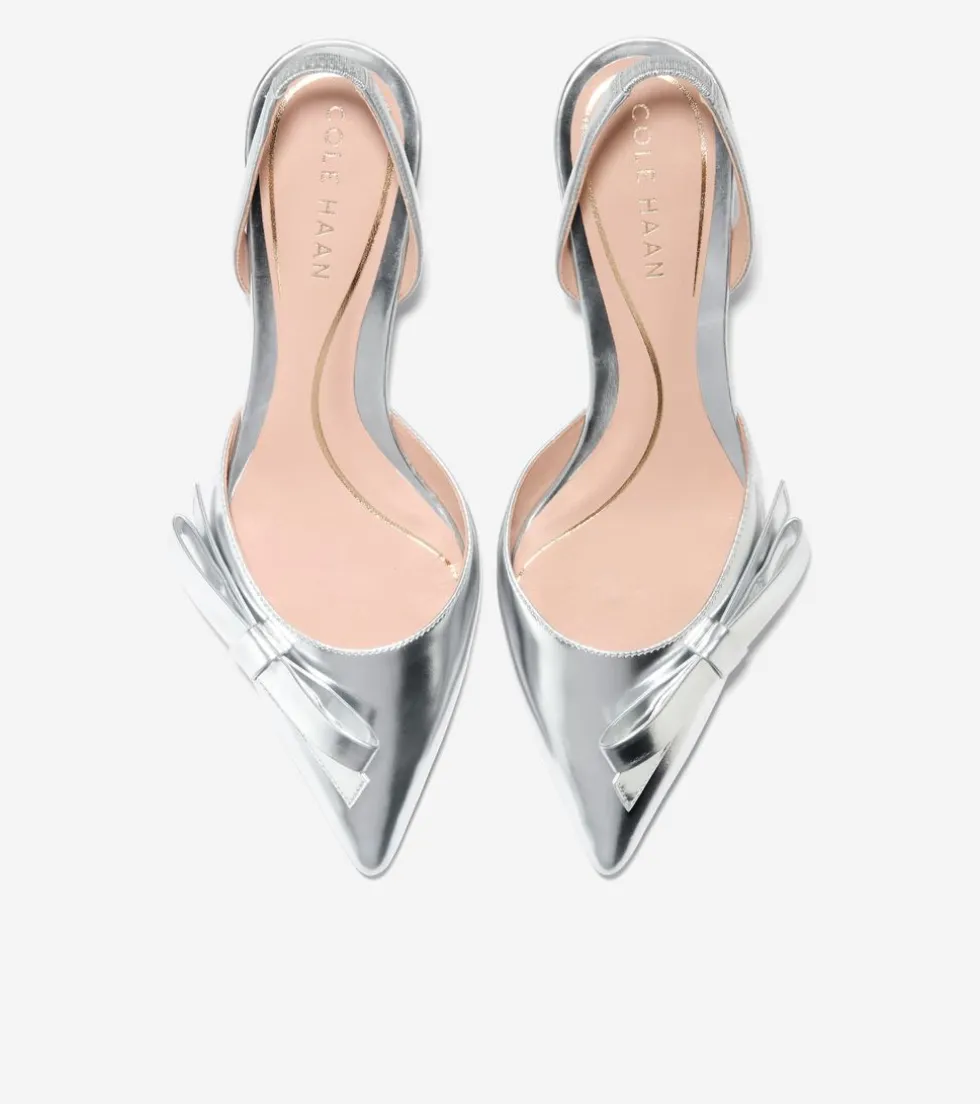 Cole Haan Dress Shoes|Heels & Pumps*Women's Noella Bow Slingback Pumps SilverSpecchio