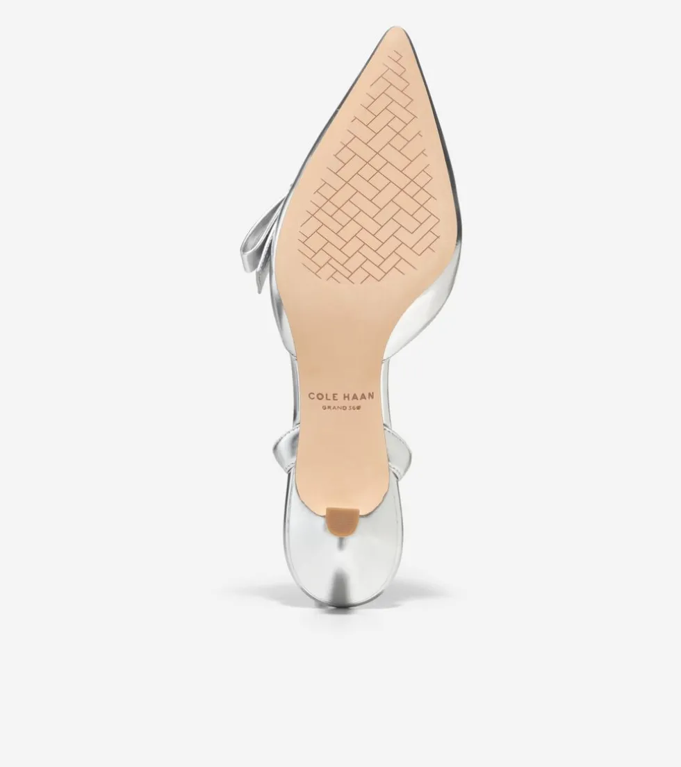 Cole Haan Dress Shoes|Heels & Pumps*Women's Noella Bow Slingback Pumps SilverSpecchio