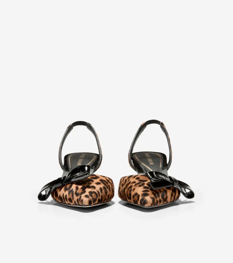 Cole Haan Dress Shoes|Heels & Pumps*Women's Noella Bow Slingback Pumps LeopardPrint
