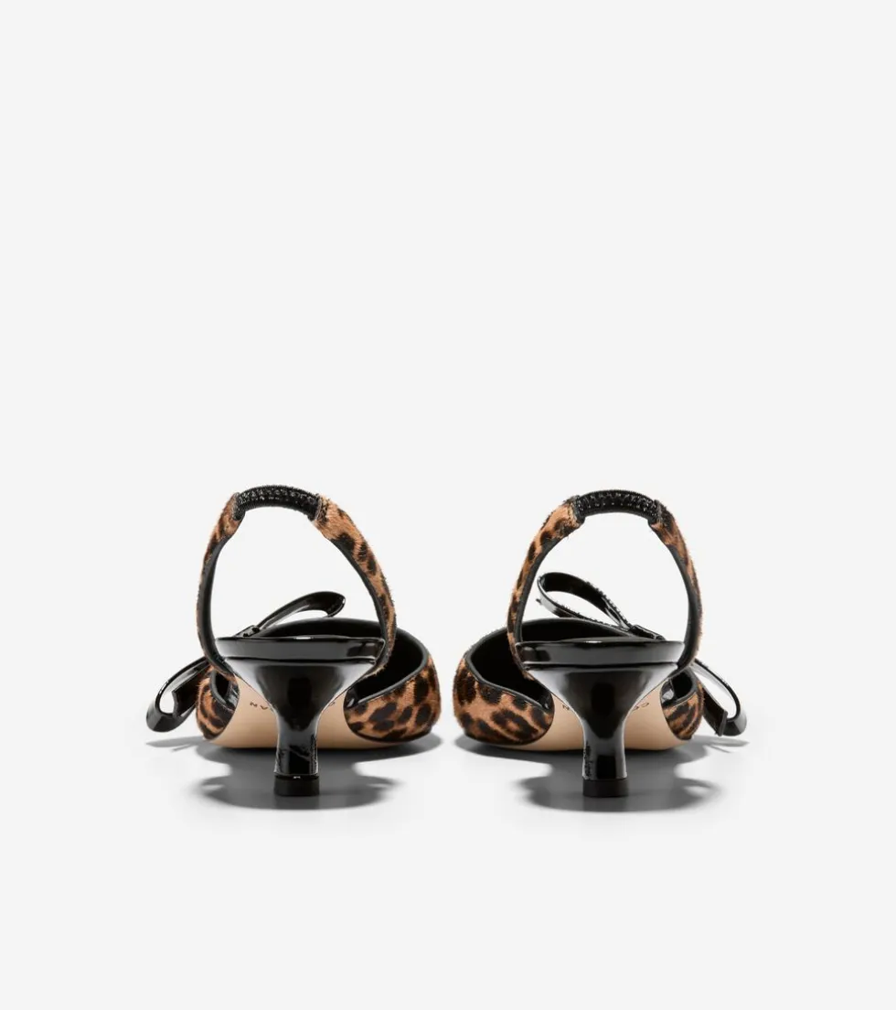 Cole Haan Dress Shoes|Heels & Pumps*Women's Noella Bow Slingback Pumps LeopardPrint