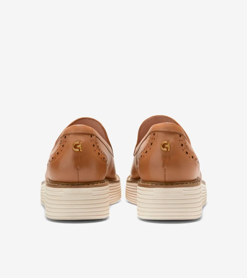 Cole Haan Dress Shoes|Loafers & Drivers*Women's ØriginalGrand Platform Venetian Loafer Pecan-Ivory