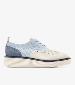 Cole Haan Oxfords*Women's &Oslash;riginalGrand Platform Wingtip Oxfords Heather-FolkstoneGray-Ivory